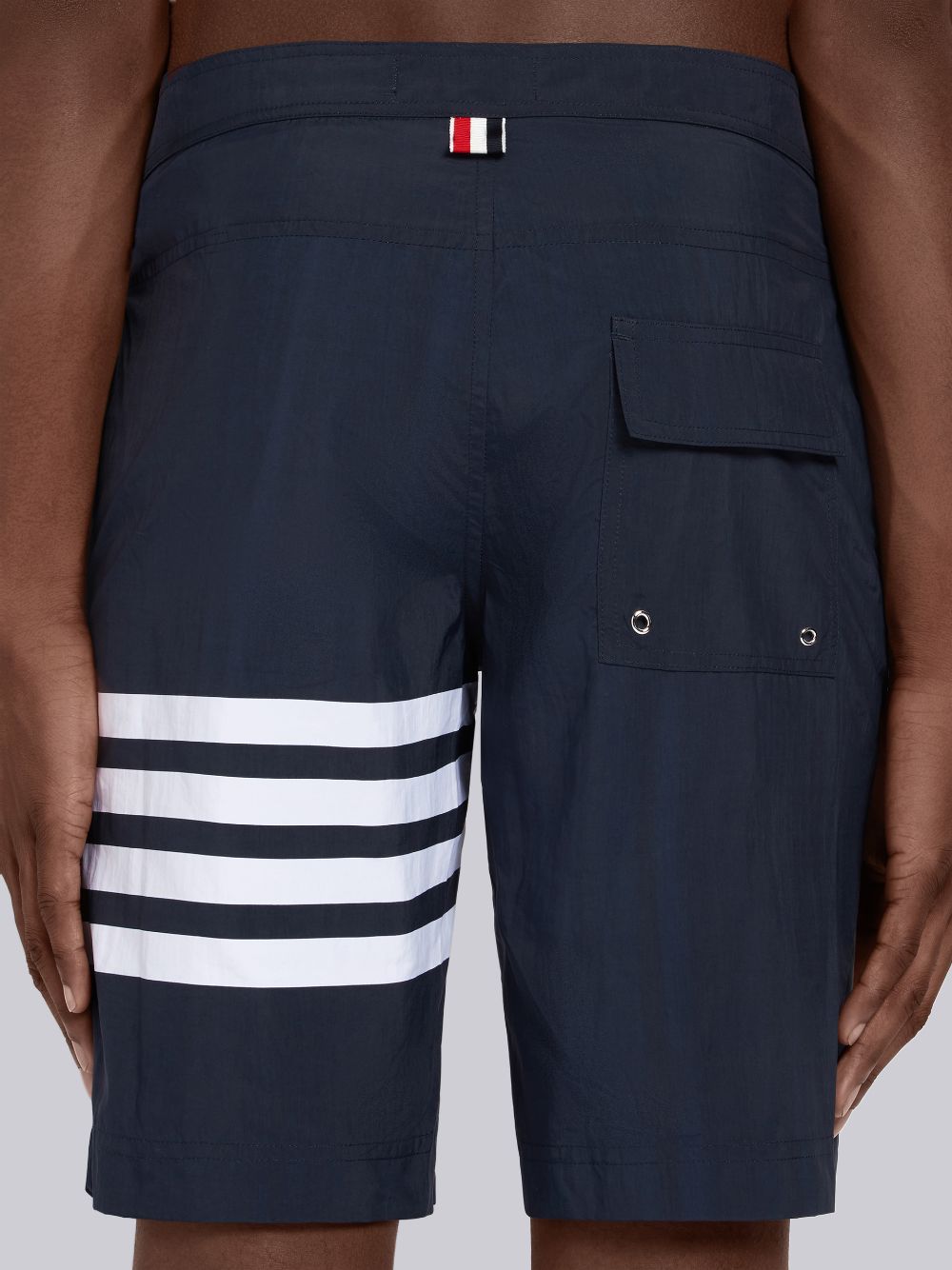 Shorts De Playa Thom Browne Swim Tech 4-Bar Board Short Hombre Azul Marino | GRF52K99002