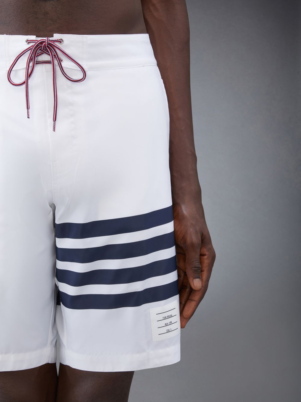 Shorts De Playa Thom Browne Swim Tech 4-Bar Hombre Blancas | LSW97A68603