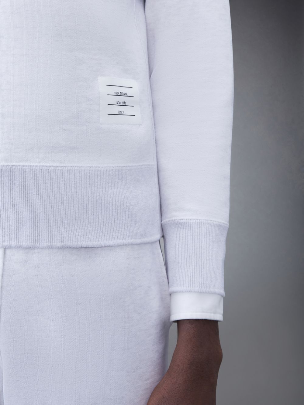 Sudaderas Thom Browne Classic Loopback 4-Bar Hombre Blancas | LZB48R38707
