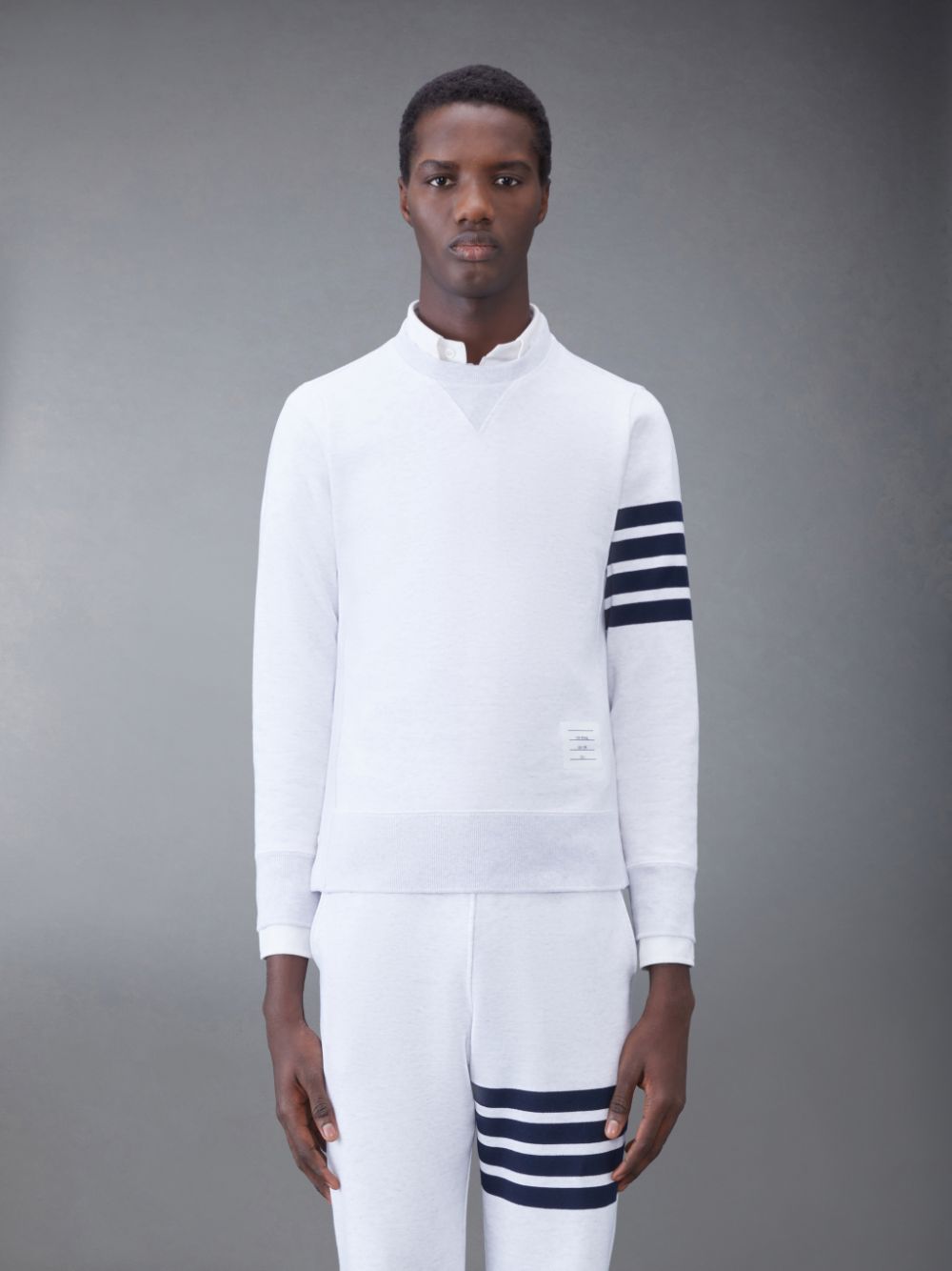 Sudaderas Thom Browne Classic Loopback 4-Bar Hombre Blancas | LZB48R38707