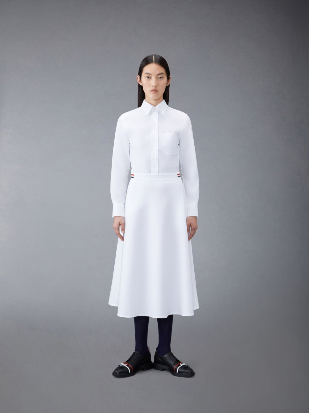 Vestido Thom Browne Oxford A-Line Shirt Mujer Blancas | SUW09I31440