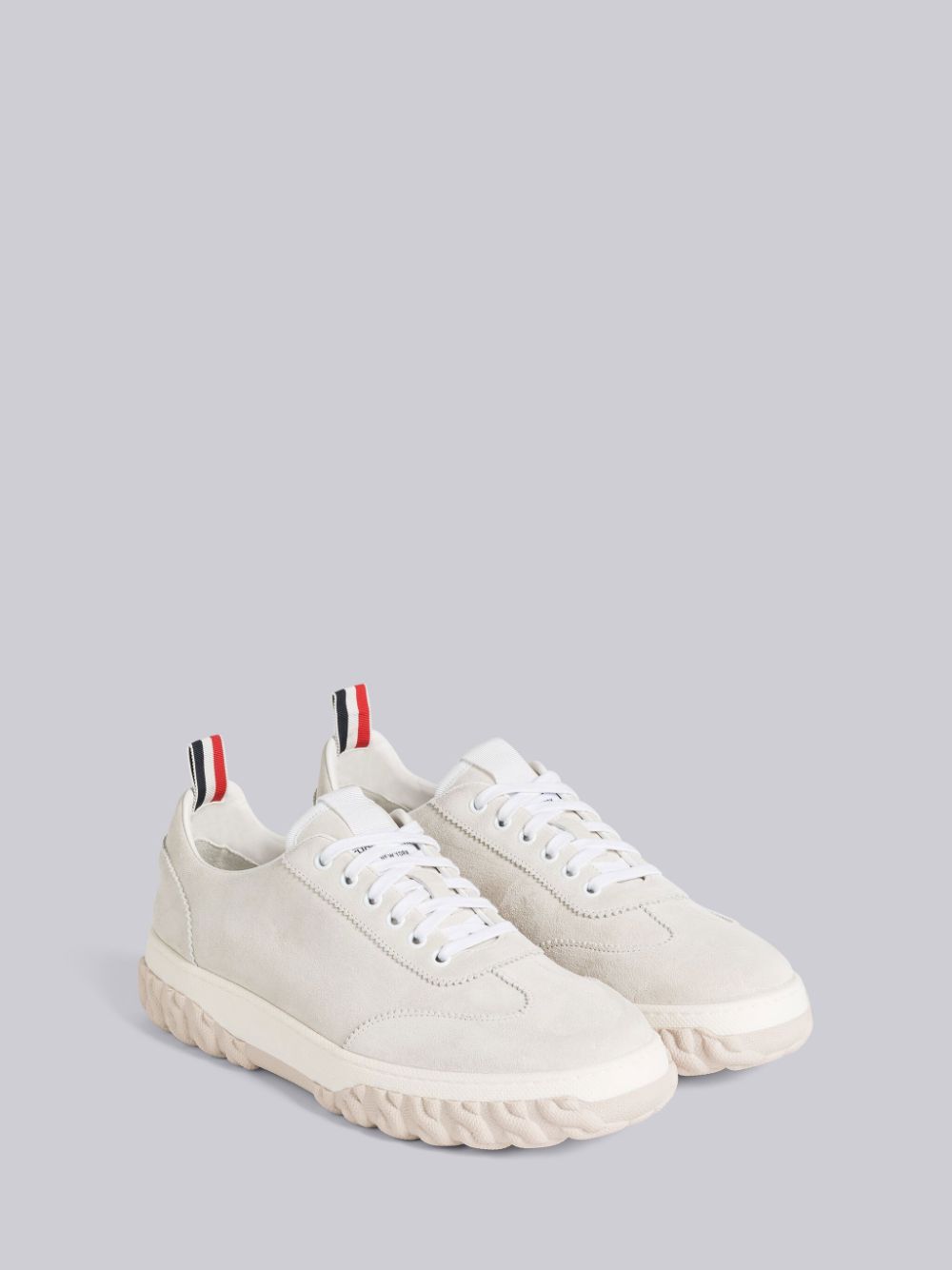 Zapatillas Thom Browne CALF SUEDE CABLE KNIT SOLE FIELD Hombre Blancas | CFP24N67612