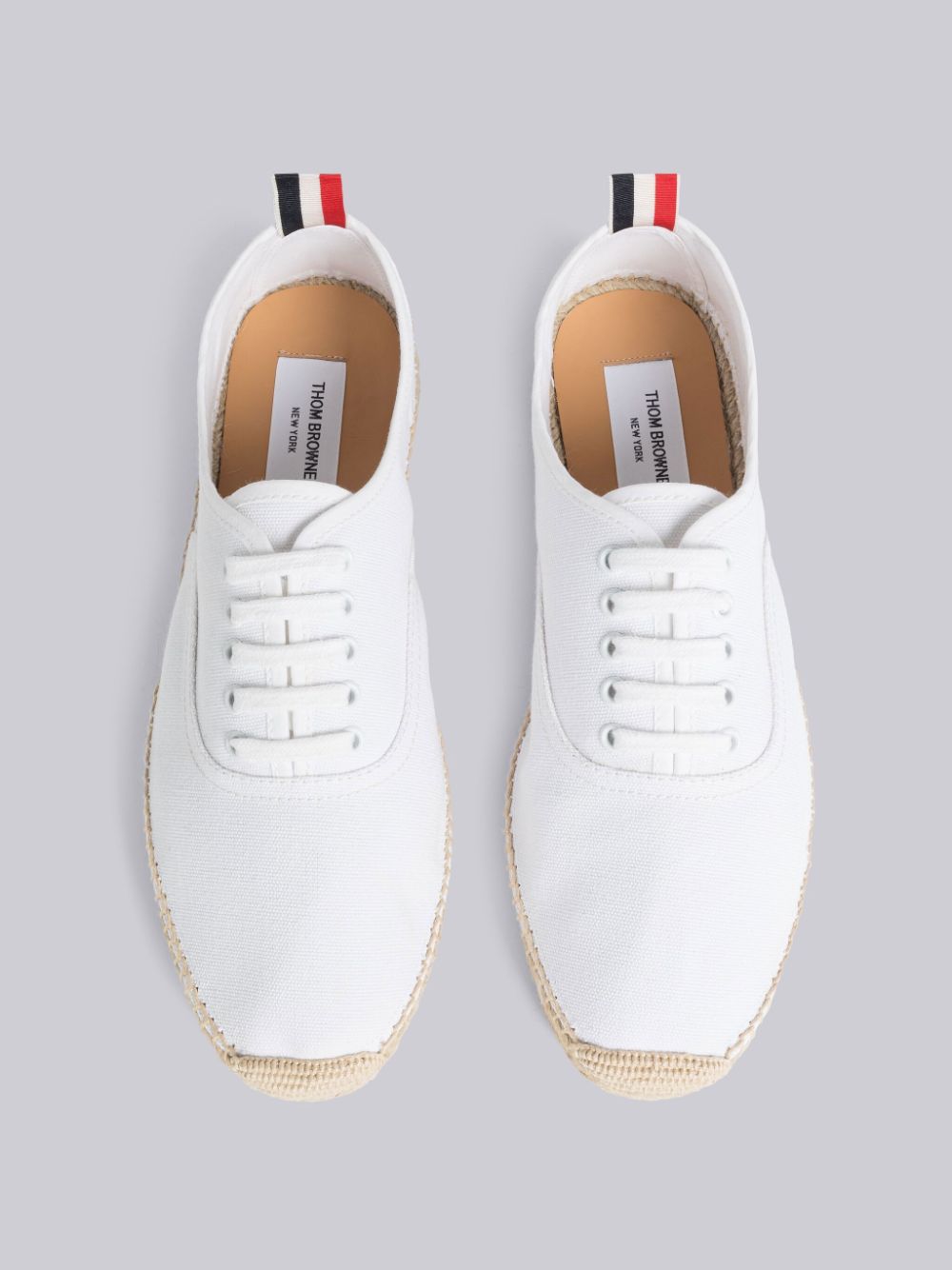 Zapatillas Thom Browne Canvas Espadrille Heritage Hombre Blancas | SSD09E13595