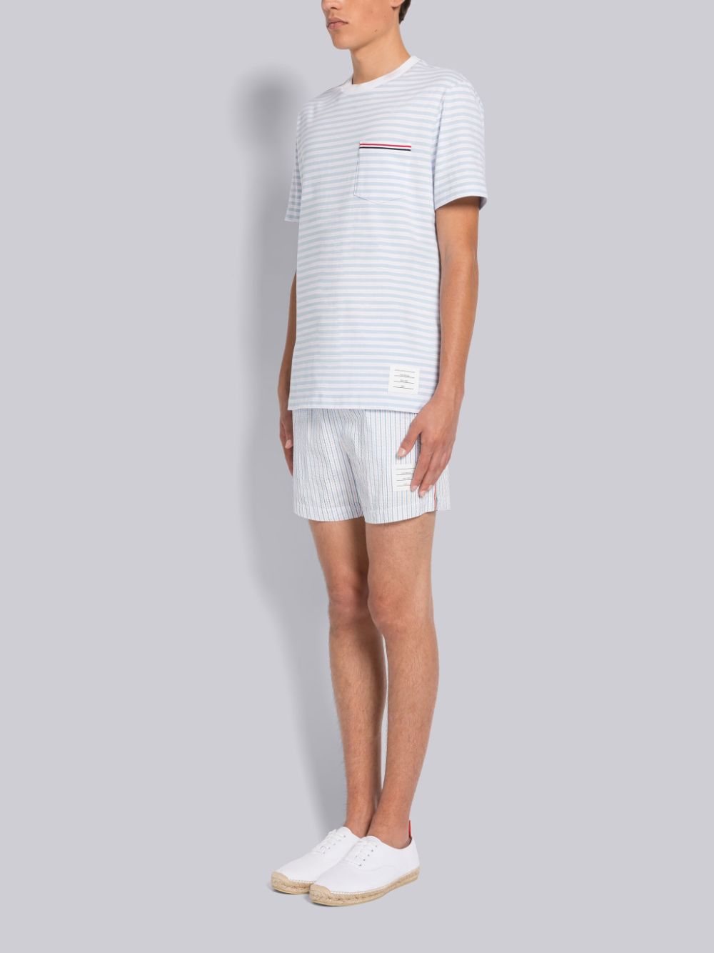 Zapatillas Thom Browne Canvas Espadrille Heritage Hombre Blancas | SSD09E13595