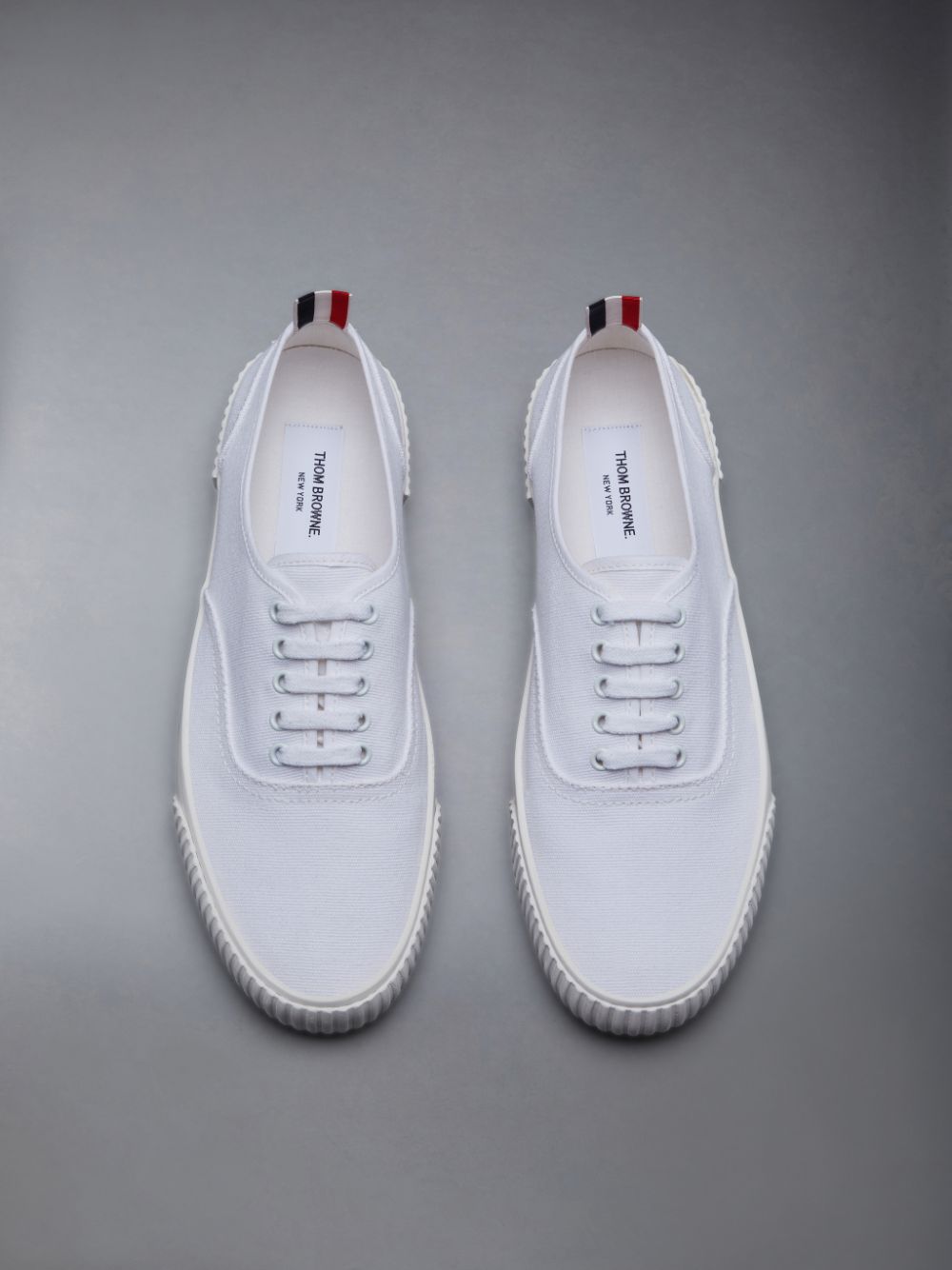Zapatillas Thom Browne Canvas Heritage Hombre Blancas | PEZ59T29441