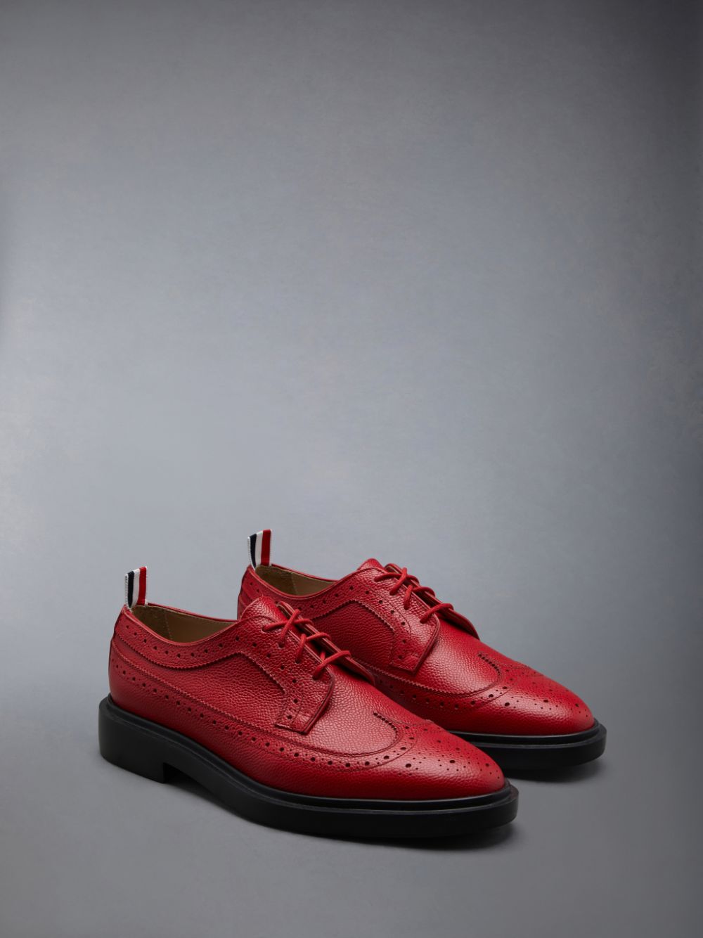 Zapatos Brogue Thom Browne Pebble Grain Leather Longwing Mujer Rojas | RFE04L25003