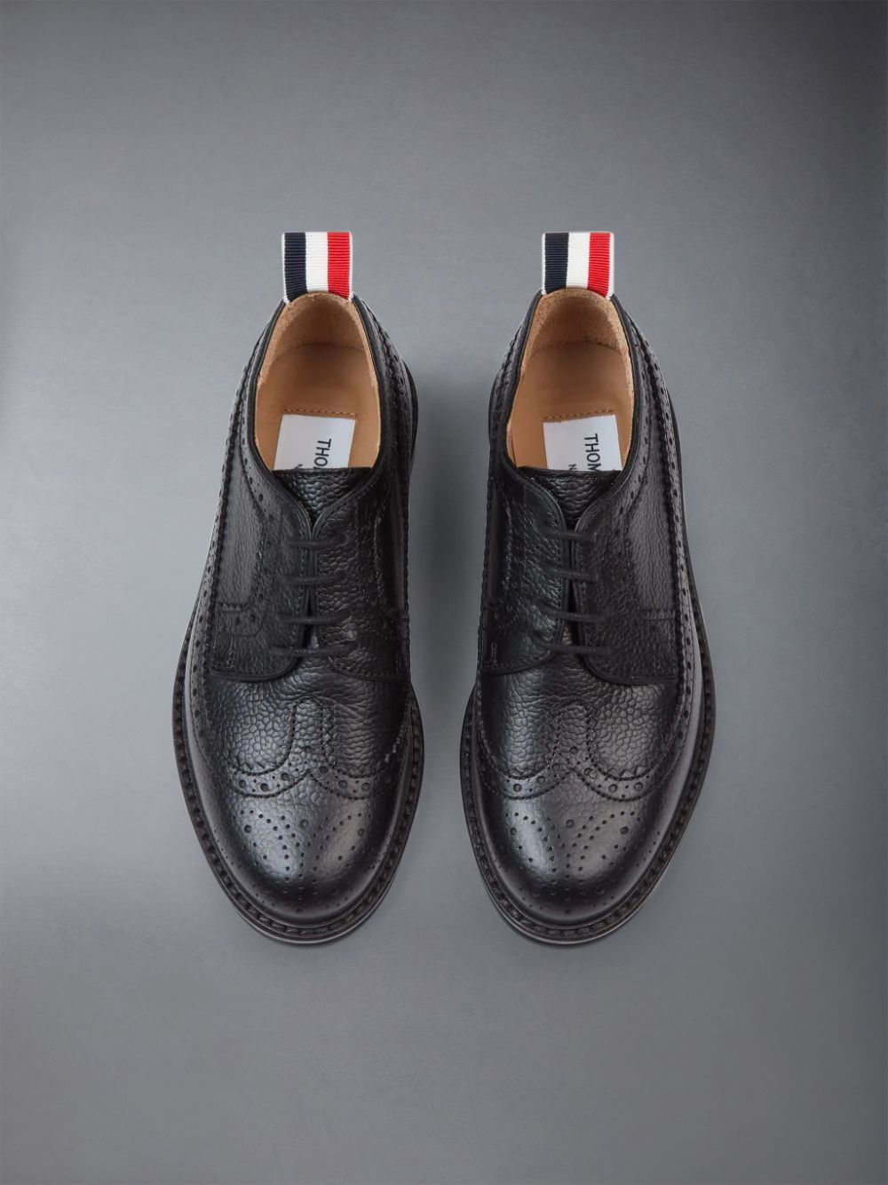Zapatos Brogue Thom Browne Pebbled Calfskin Classic Longwing Niña Negras | RTN61V32606