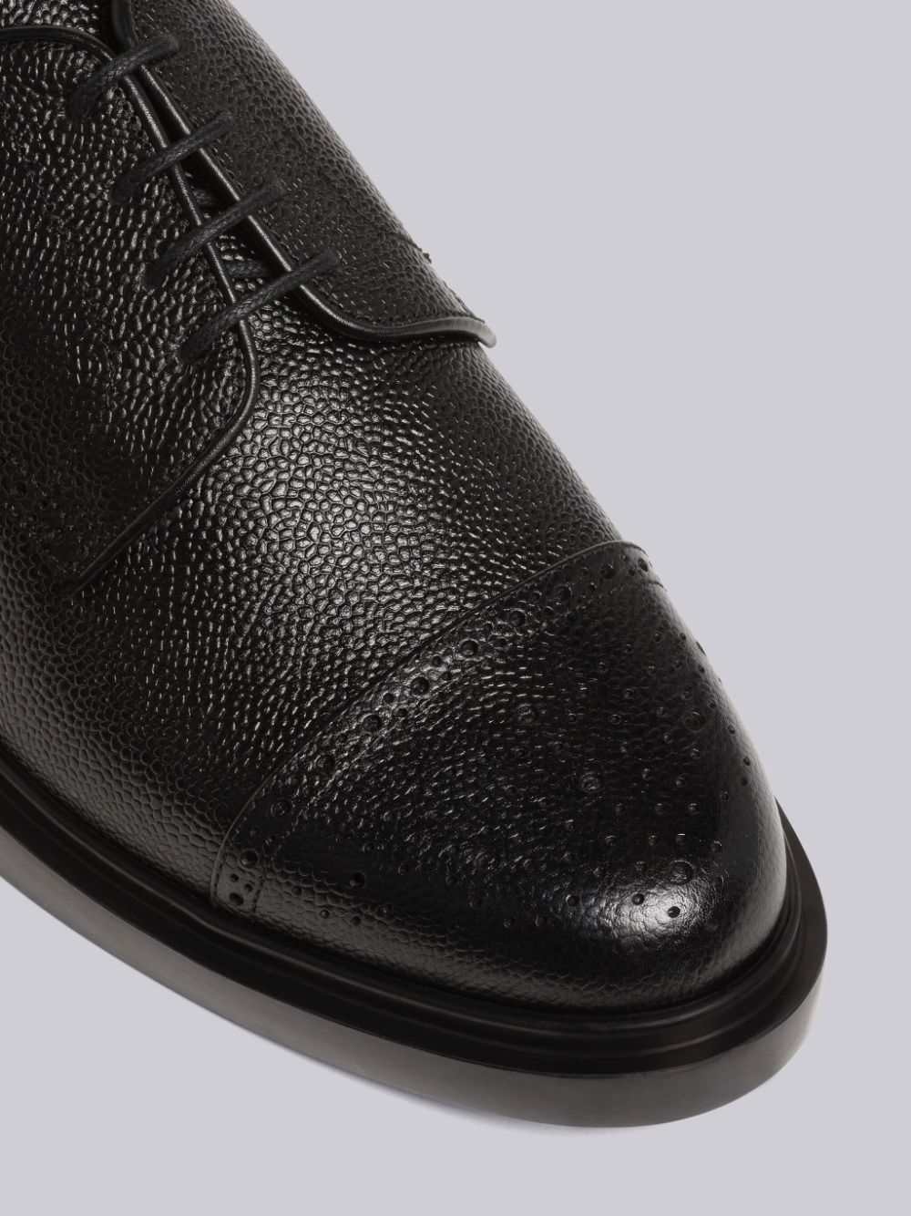 Zapatos Oxford Thom Browne Pebble Grain Leather Cap Toe Derby Hombre Negras | GYH85Y55574