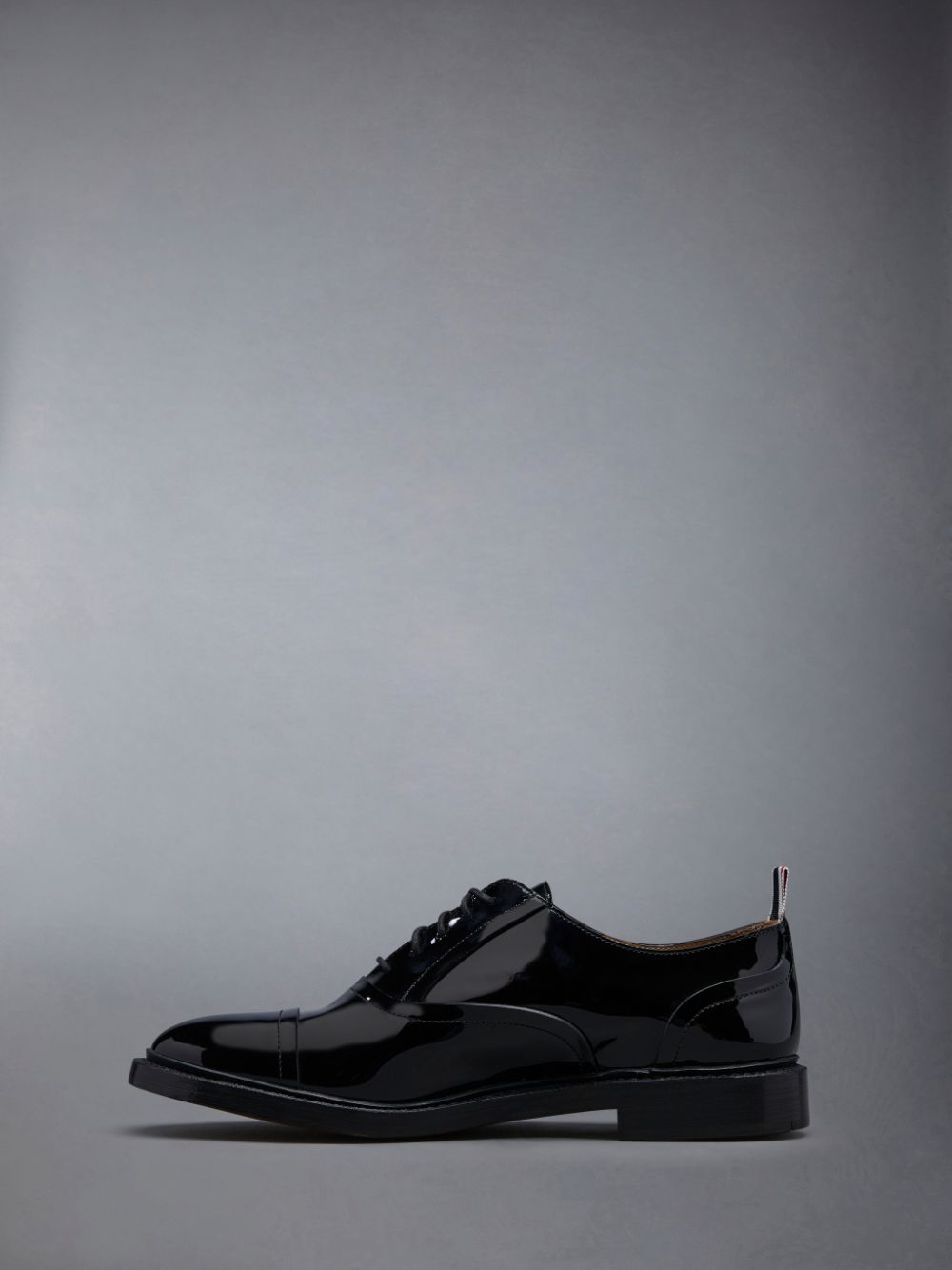 Zapatos Oxford Thom Browne Soft Patent Raw Edge Goodyear Sole Cap Toe Hombre Negras | CHT44I59177
