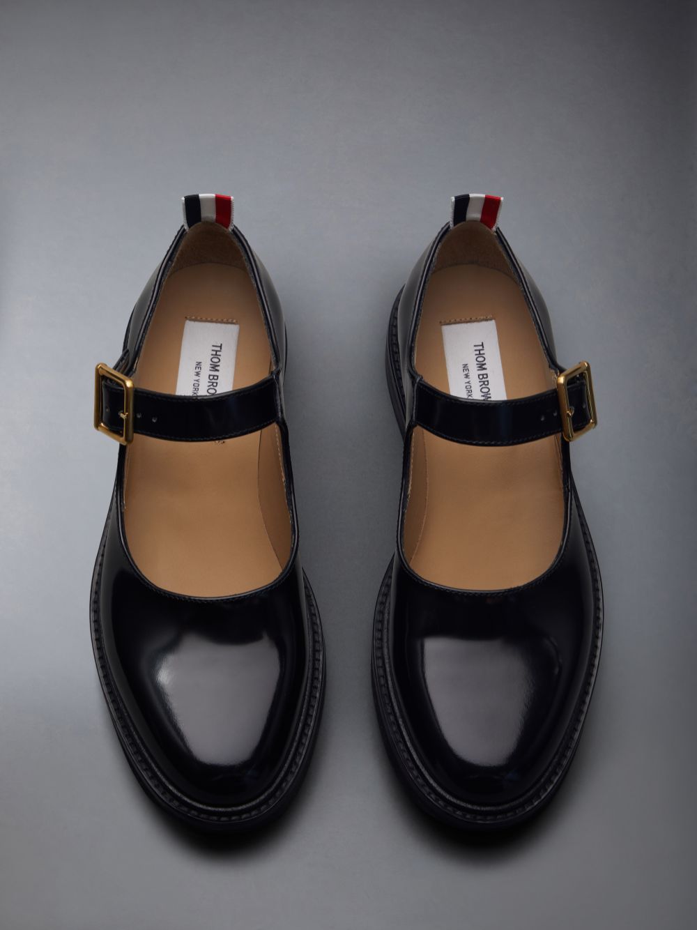 Zapatos Oxford Thom Browne Spazzolato Micro Sole John Mujer Negras | XGB84B67666
